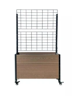 Mobile Deep Trough Planter With Trellis -Garden Supply Store 8614265 02V